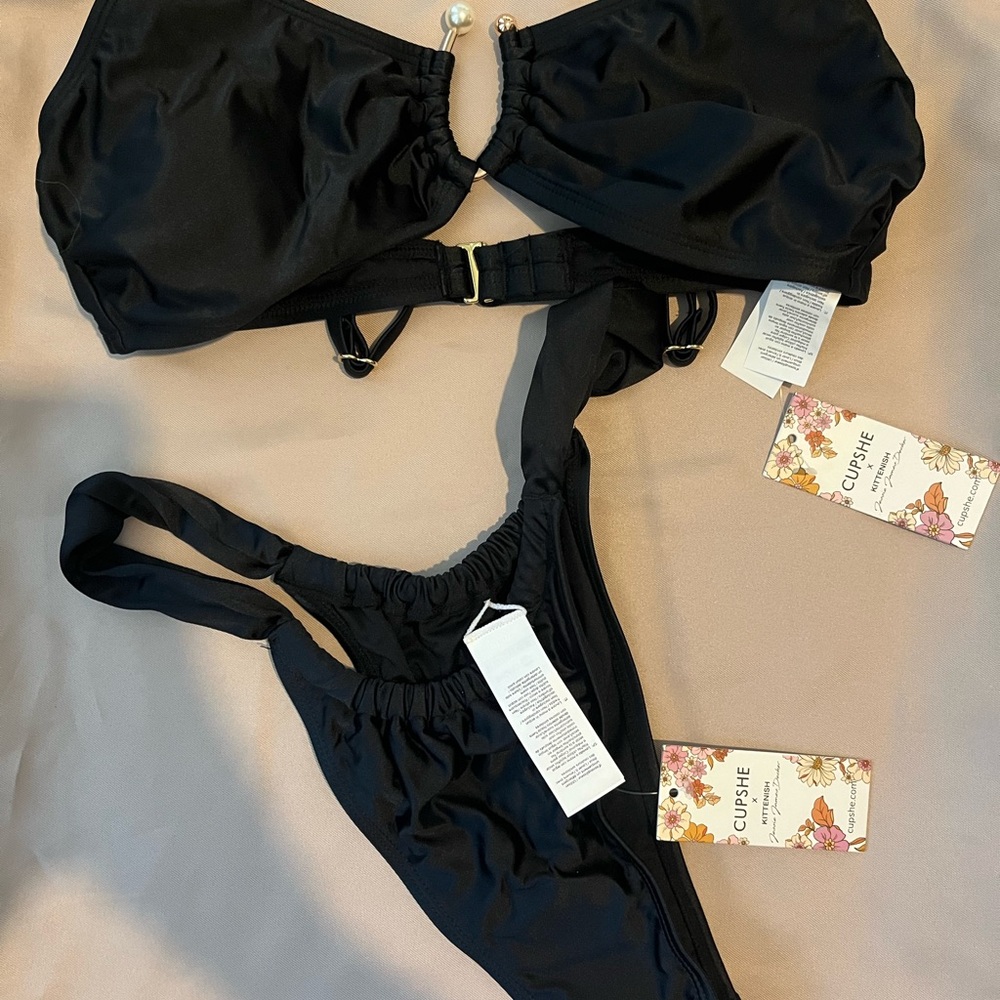 Cupshe Black Bikini Set